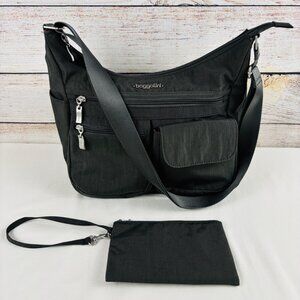 Baggallini Everywhere Green Crossbody Hobo Bag and Wristlet